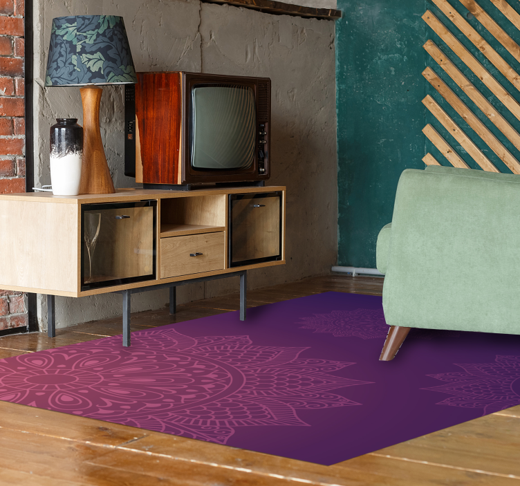 Dywan winylowy z mandalą dywanik ze wzorem mandali - TenStickers