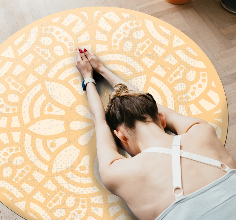 Dywan winylowy z mandalą koło z motywem mandali - TenStickers