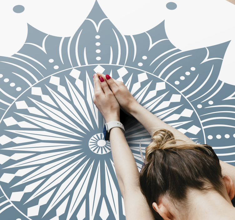 Dywan winylowy z mandalą kwiatowa mandala - TenStickers