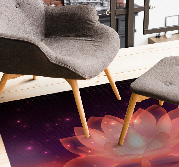 Dywan winylowy z mandalą projekt kosmicznego lotosu - TenStickers