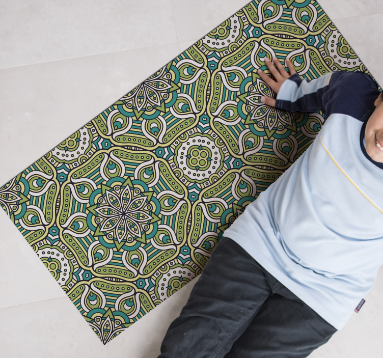 Dywan winylowy z mandalą wzór mandali - TenStickers