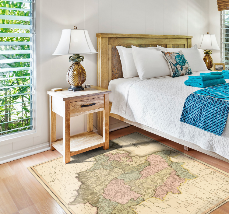 Dywan winylowy Vintage mapa Polski - TenStickers