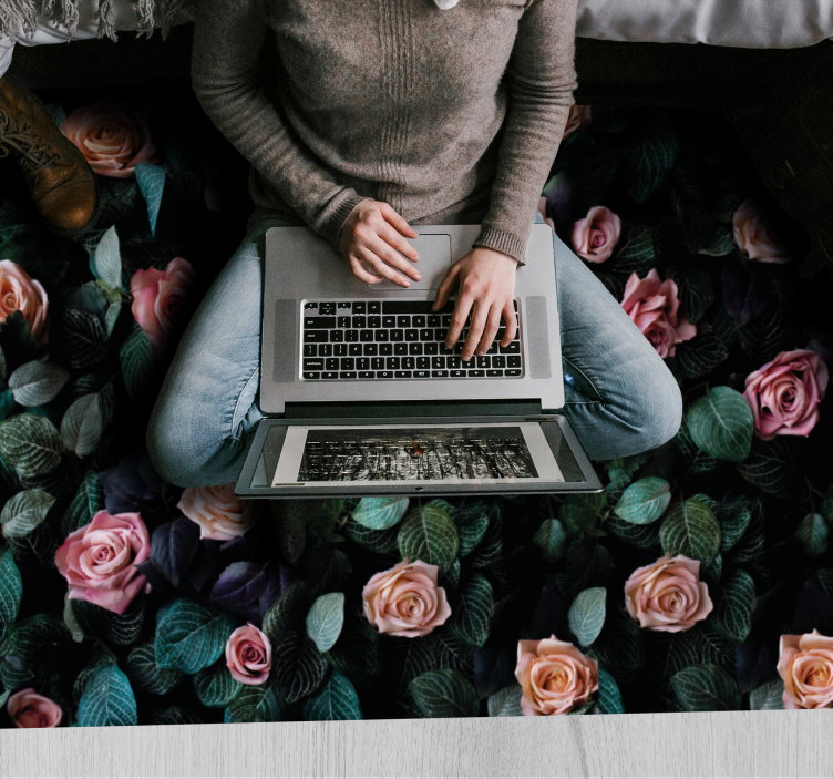 Dywan winylowy w kwiaty i rośliny kwiatowe obrazy botaniczne - TenStickers