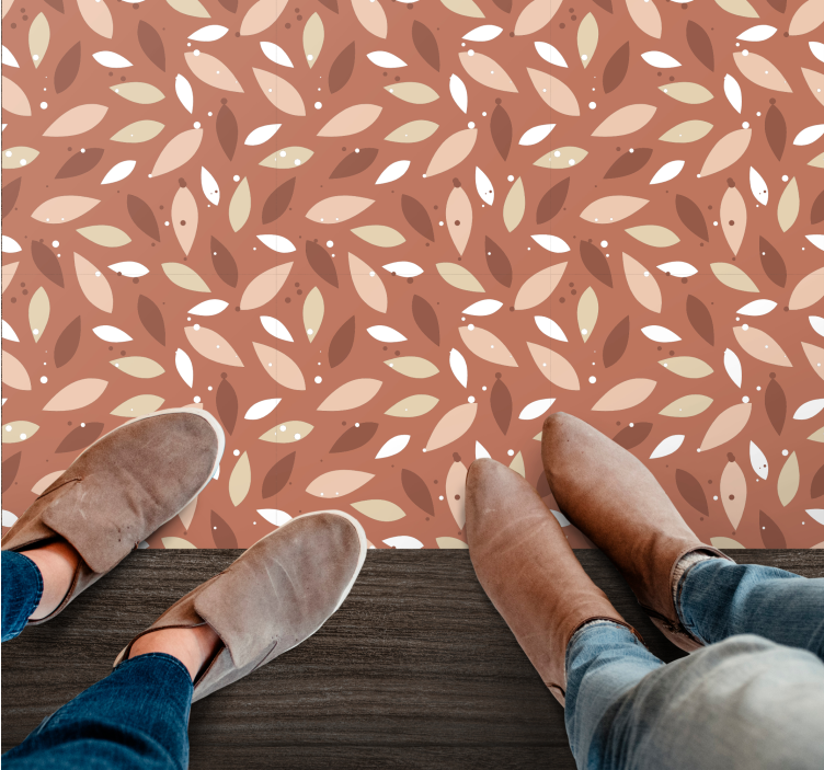 Dywan winylowy w kwiaty i rośliny wzór liściasty - TenStickers