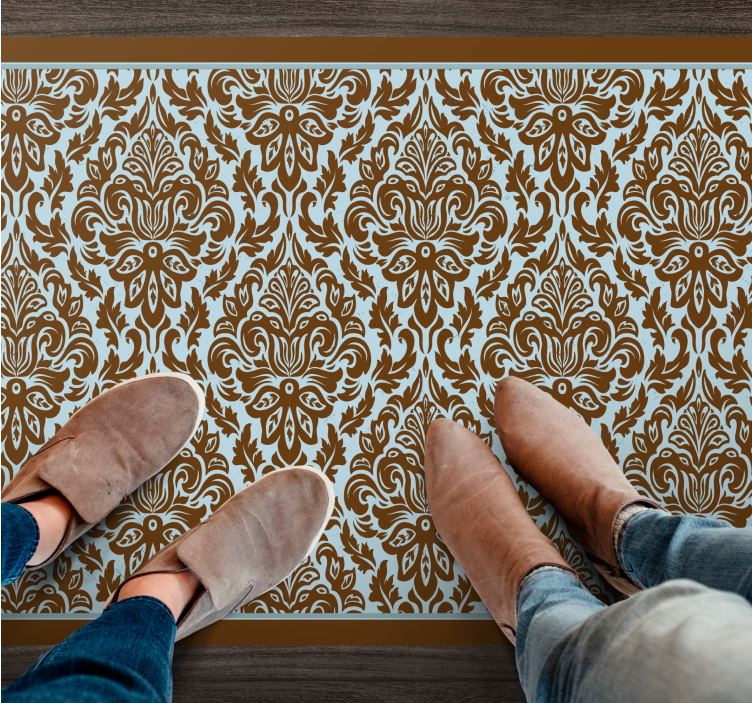 Dywan winylowy retro elegancka kompozycja kwiatowa - TenStickers