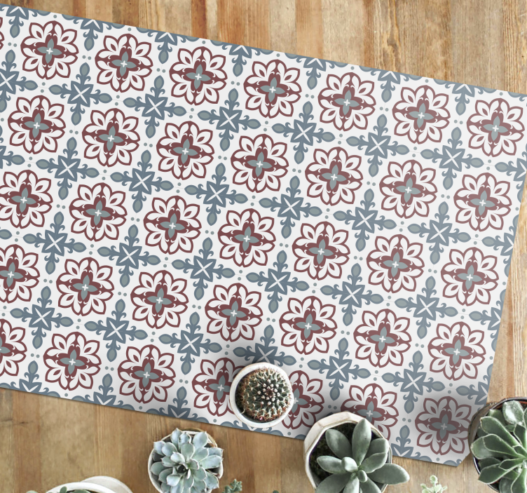 Dywan winylowy z mozaiką element inspirowany botaniką - TenStickers