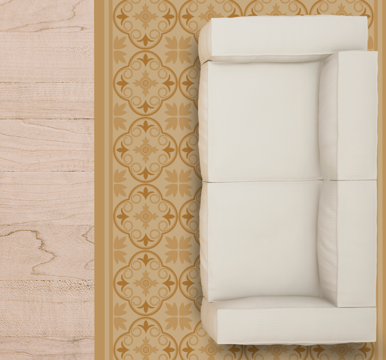 Dywan winylowy do salonu geometryczny motyw kafelkowy - TenStickers