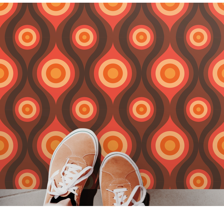 Dywan winylowy z mozaiką motyw koła vintage - TenStickers