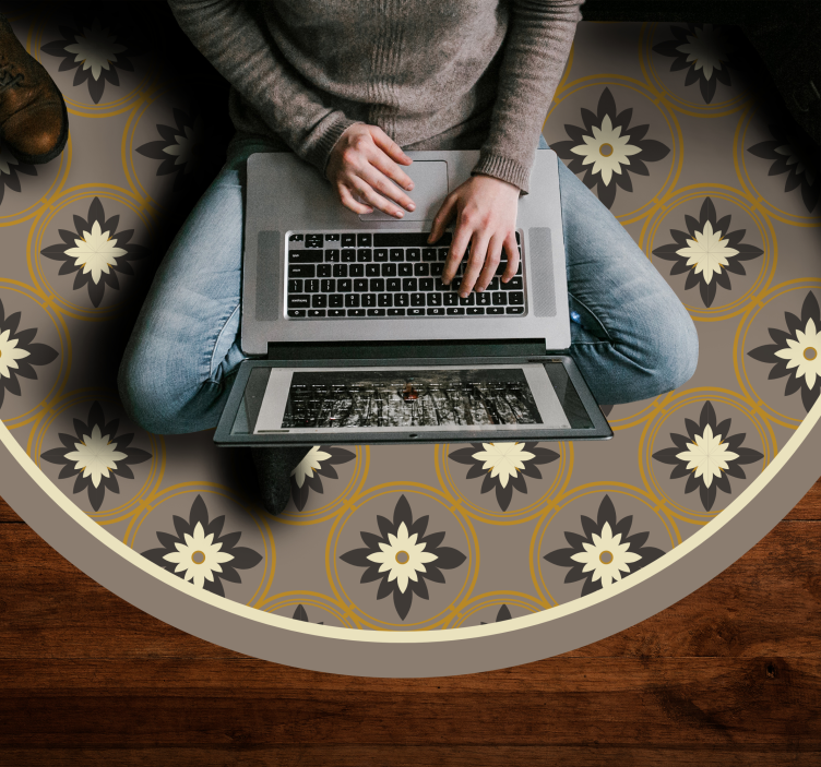 Dywan winylowy z mozaiką wzorzysty okrąg - TenStickers