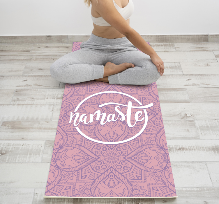 Dywan winylowy napisy namaste joga - TenStickers