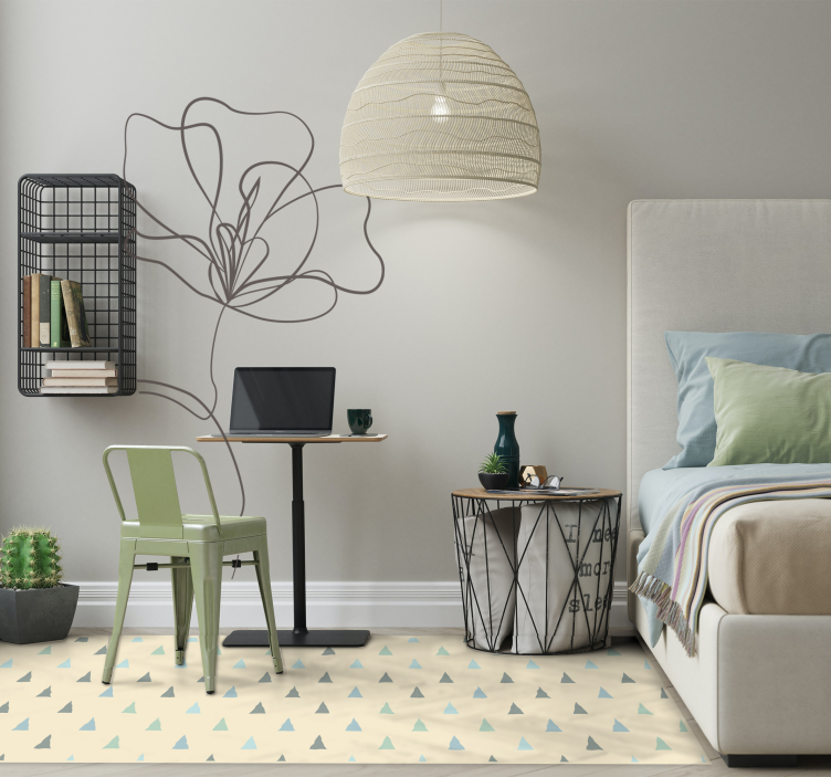 Wspaniały dywan w stylu skandynawskim z trójkątami - TenStickers