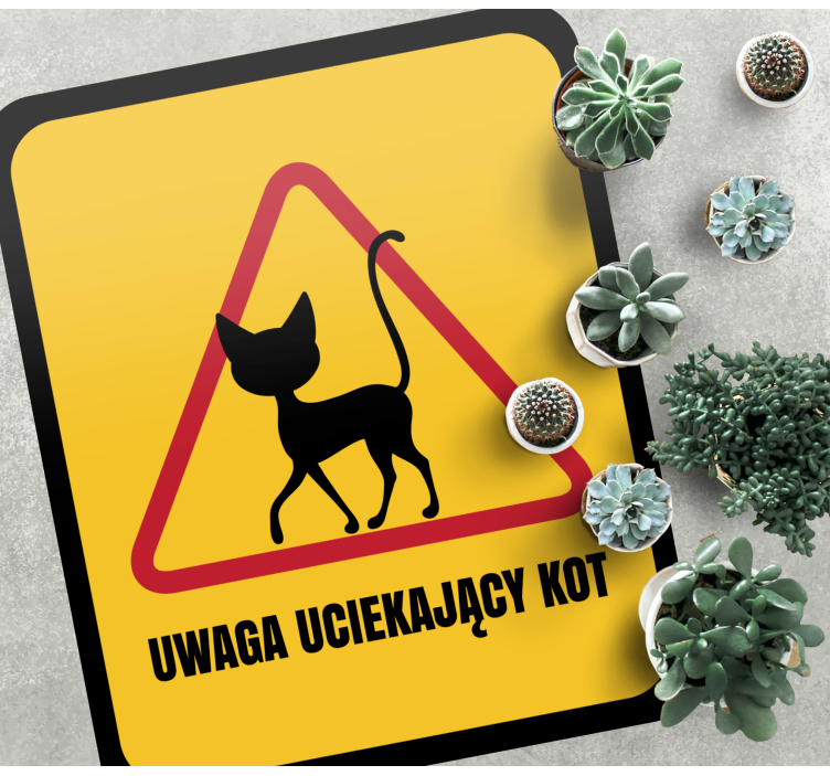 Dywan winylowy zwierzęta Kot może uciec - TenStickers