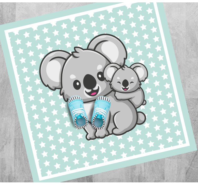 Dywan winylowy zwierzęta Mama koala z dzieckiem - TenStickers