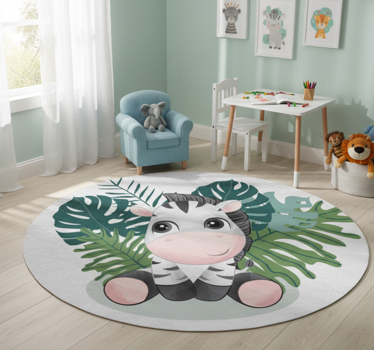 Dywan winylowy zwierzęta afrykańska zebra - TenStickers