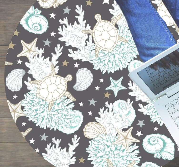 Dywan winylowy zwierzęta motyw morski - TenStickers