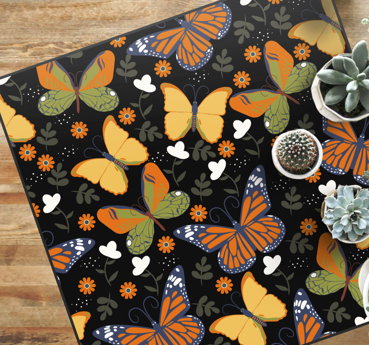 Dywan winylowy zwierzęta motyw motyla - TenStickers