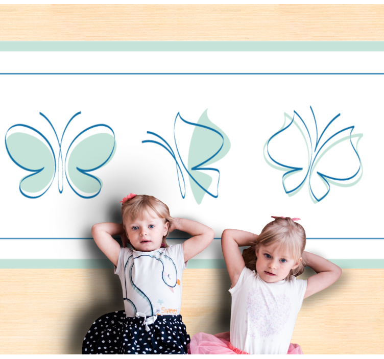 Dywan winylowy zwierzęta motyw trio motyli - TenStickers