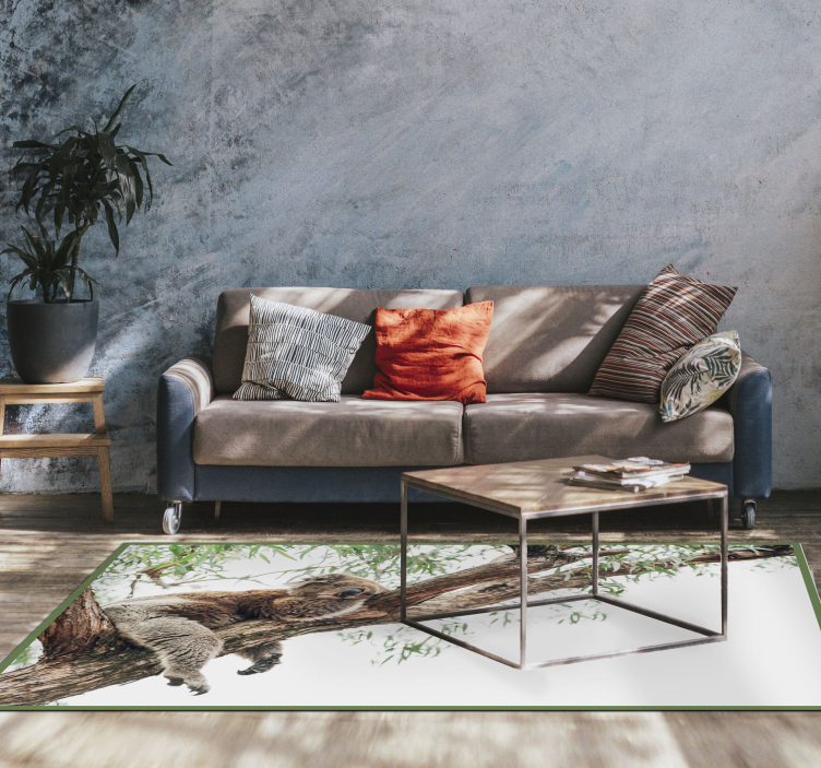 Dywan winylowy zwierzęta scena z drzewem koala - TenStickers