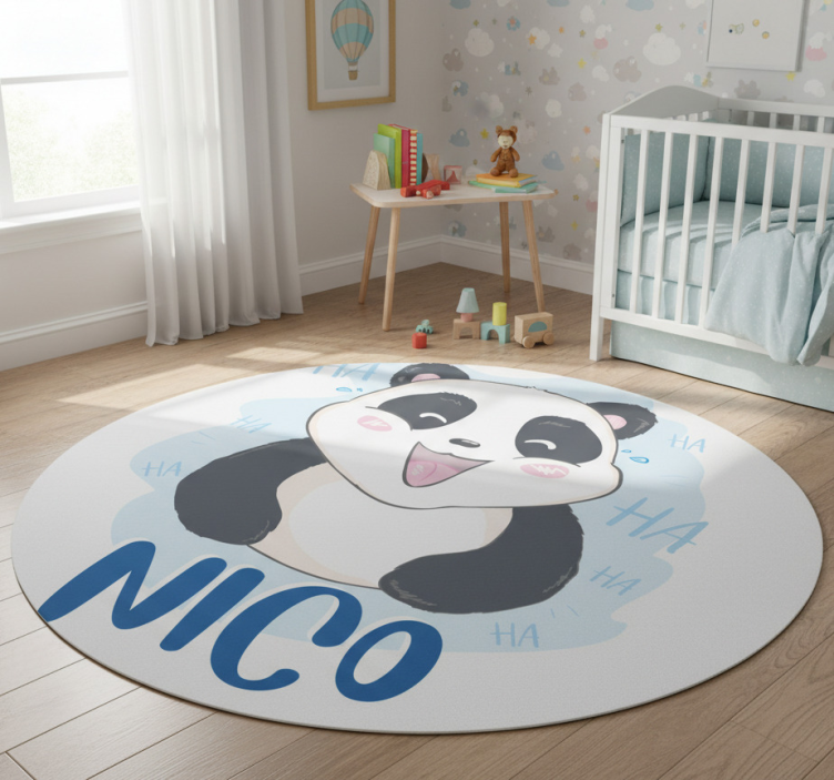 Dywan winylowy zwierzęta zaskoczona mała panda - TenStickers
