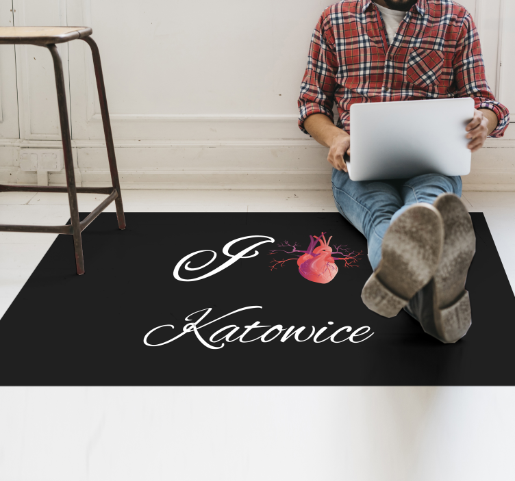 Dywan winylowy i love katowice - TenStickers