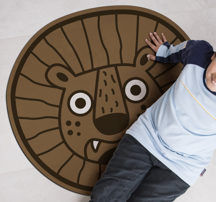 Dywan winylowy lew dla dzieci dywan zwierzęcy - TenStickers