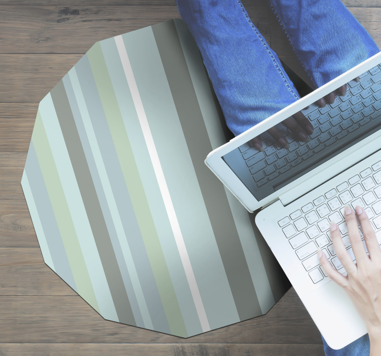 Niebieski dywan winylowy w stylu nordyckim - TenStickers