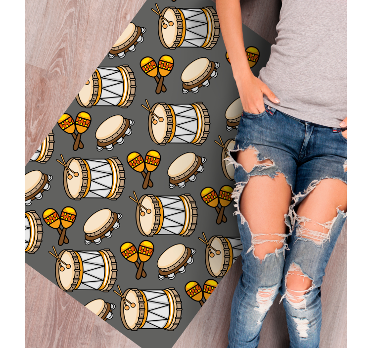 Dziecięcy dywan winylowy kolekcja instrumentów muzycznych - TenStickers