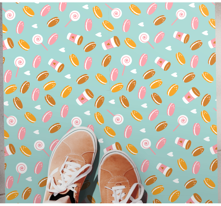 Dziecięcy dywan winylowy kolekcja pysznych przysmaków - TenStickers