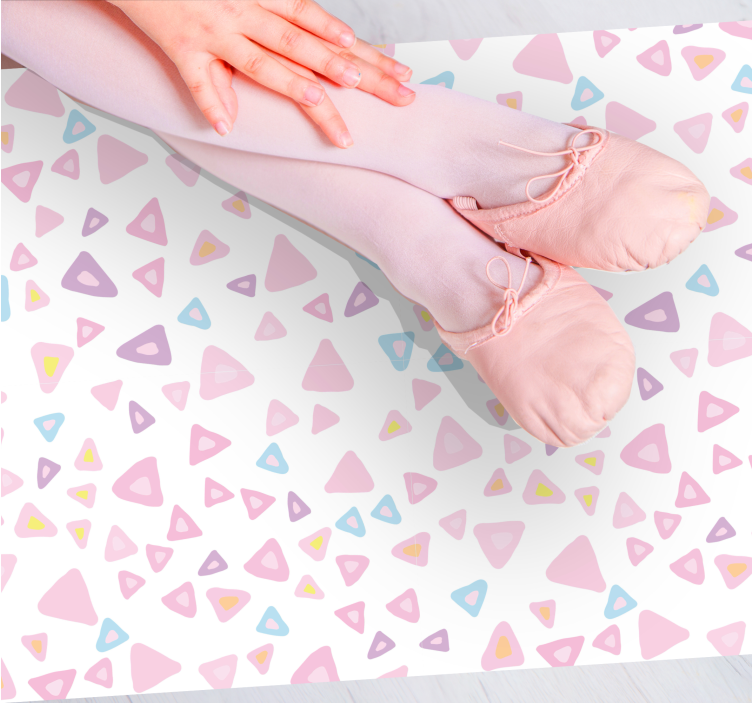 Dziecięcy dywan winylowy kolorowe trójkątne elementy - TenStickers