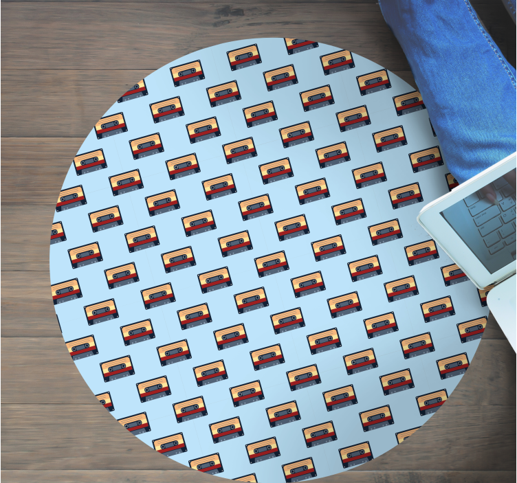 Dywan winylowy retro w koncepcji kasety retro - TenStickers