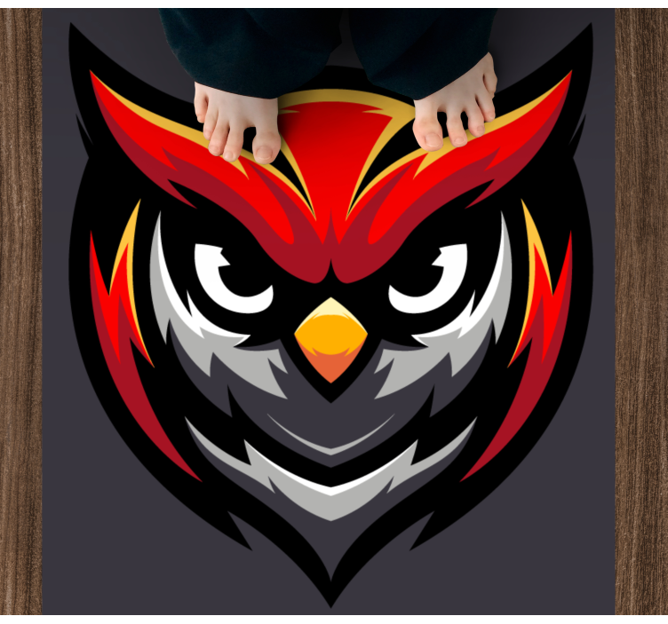 Dywan winylowy dla nastolatków graficzna sowa bold - TenStickers