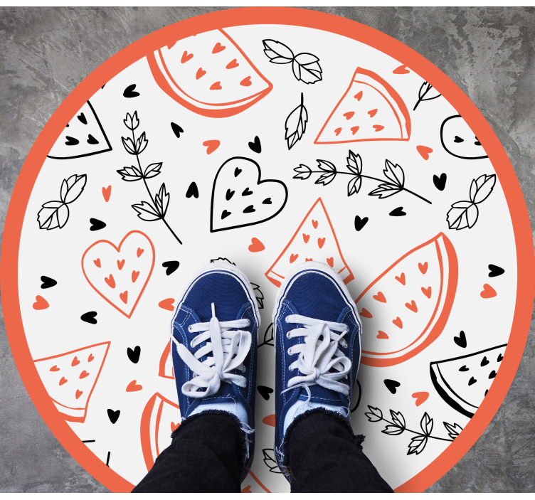 Dziecięcy dywan winylowy słodkie wzory serc - TenStickers