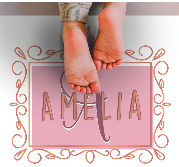 Dziecięcy dywan winylowy spersonalizowana korona księżniczki - TenStickers