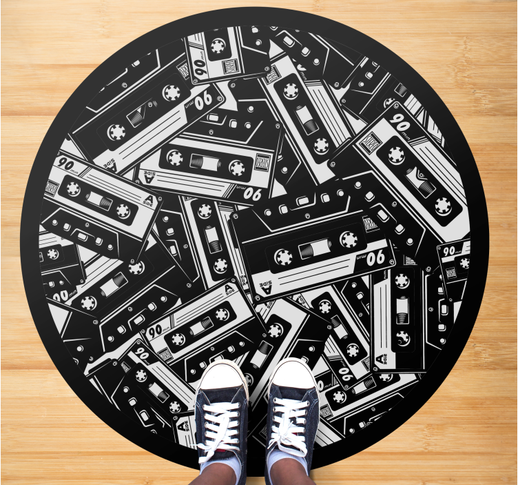 Dziecięcy dywan winylowy w stylu kasety magnetofonowej - TenStickers