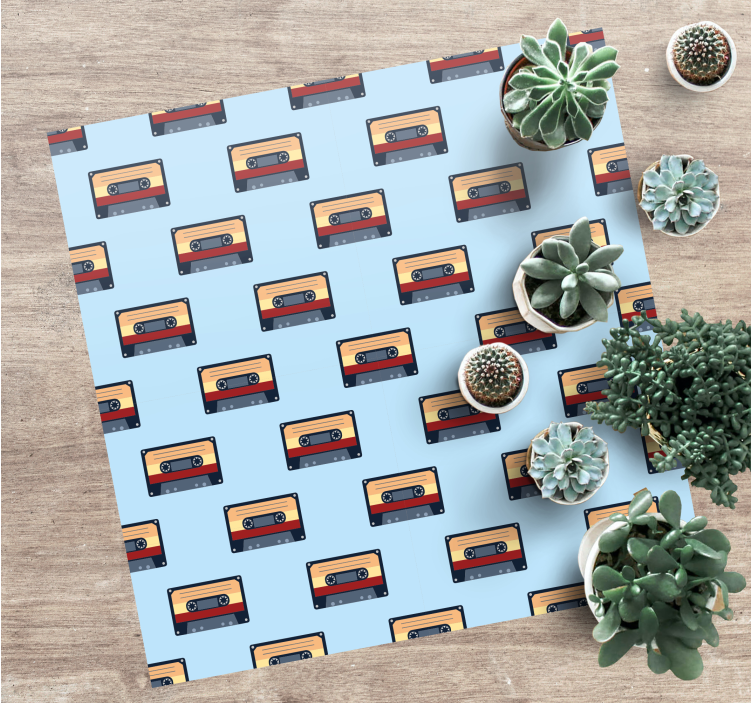 Dziecięcy dywan winylowy w stylu vintage kasety - TenStickers