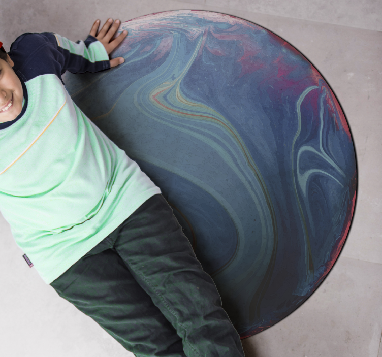 Dziecięcy dywan winylowy wirujące marmurkowe - TenStickers