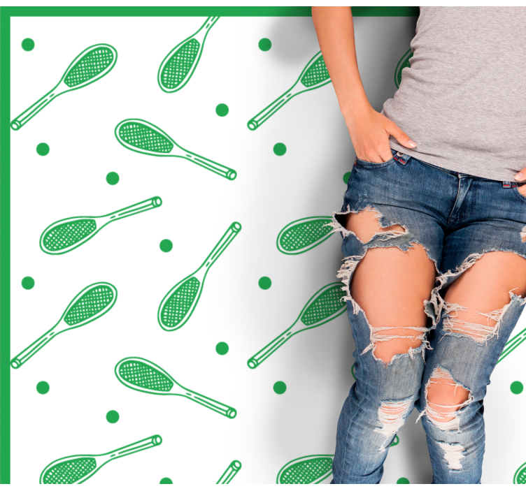 Dziecięcy dywan winylowy z motywem rakiety tenisowej - TenStickers