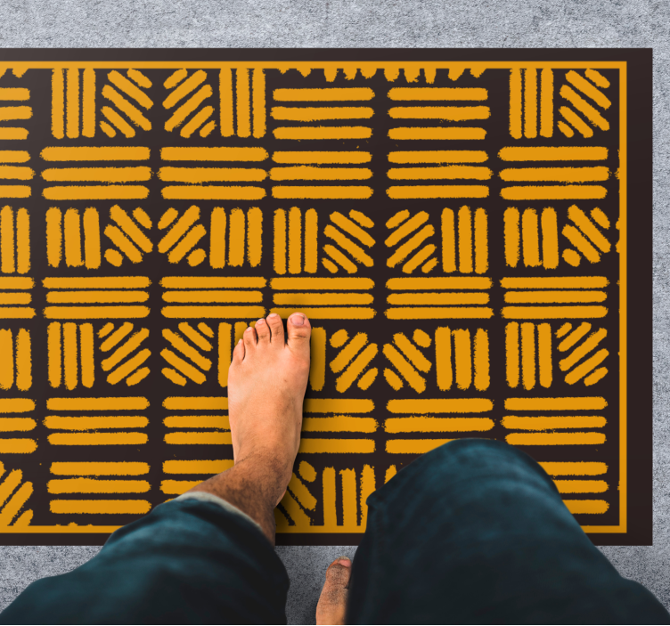 Dywan winylowy etniczny abstrakcyjny wzór geometryczny - TenStickers