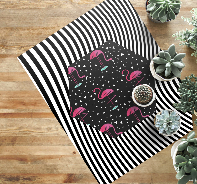 Dywan dla zwierząt flamingów i zebry - TenStickers