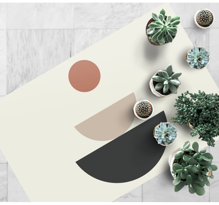 Fontanna abstrakcyjna sztuka geometryczny dywan - TenStickers