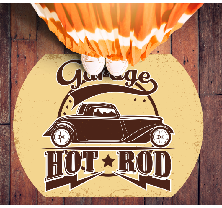 Dywanik do salonu tuningu samochodów hot rod - TenStickers