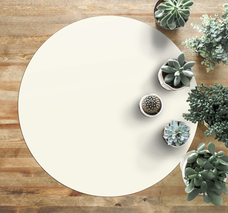 Dywan winylowy w kolorze kremowym - TenStickers