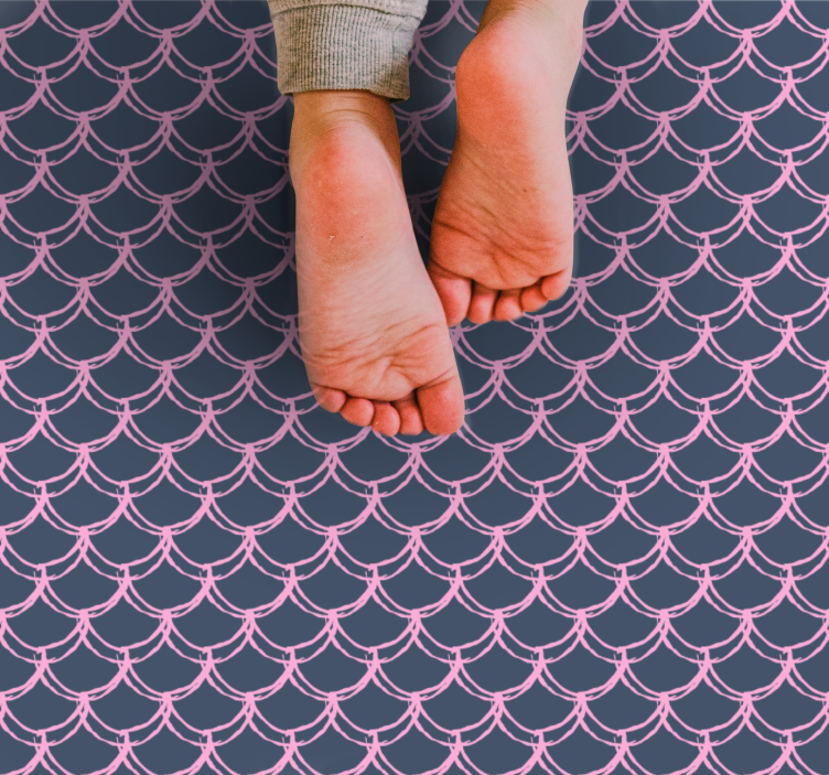 Kwadratowy dywan winylowy we wzór syreny - TenStickers