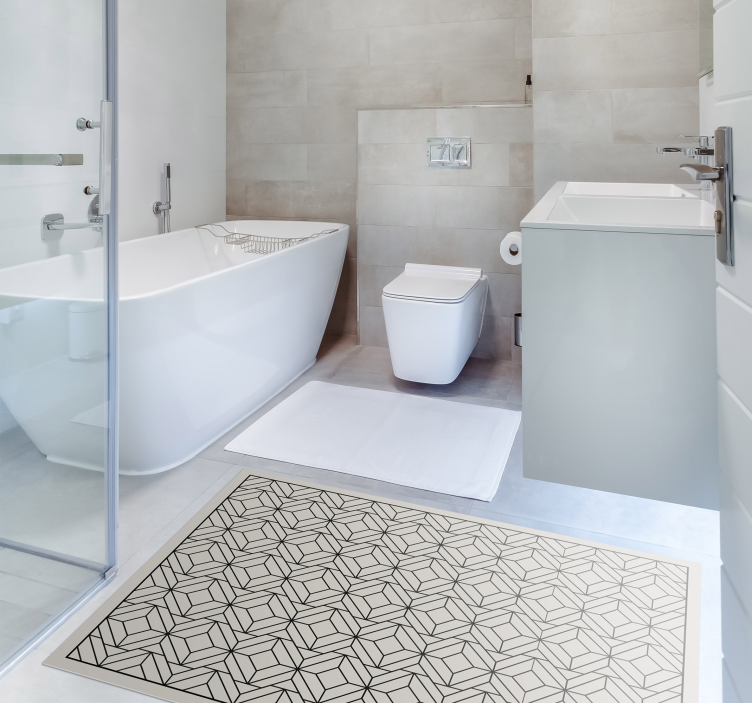 Dywan winylowy do łazienki geometryczna mata do kąpieli - TenStickers