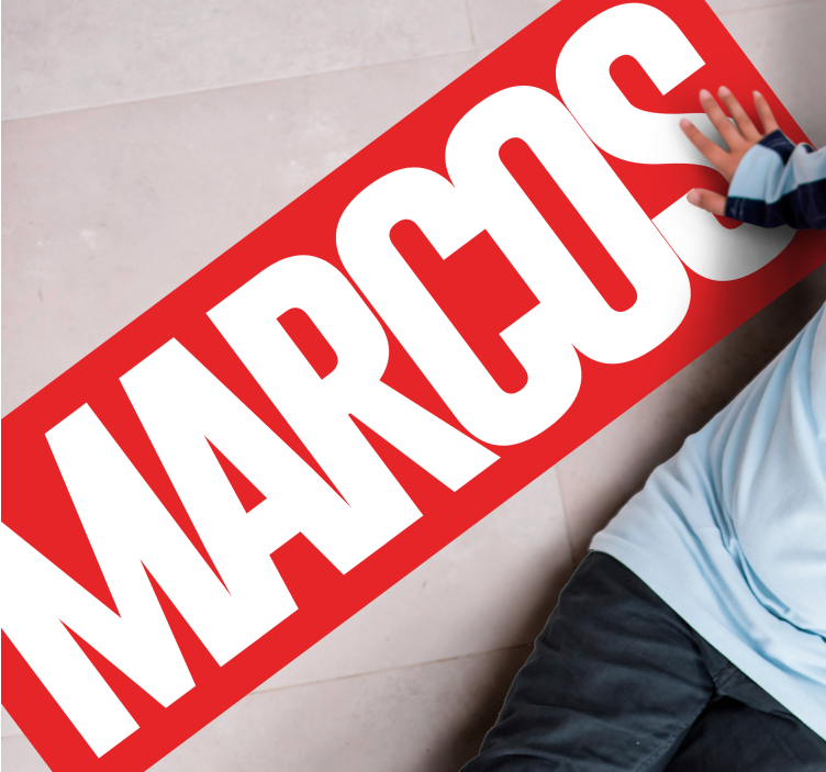 Dywan winylowy z imieniem Komiks spersonalizowana nazwa - TenStickers