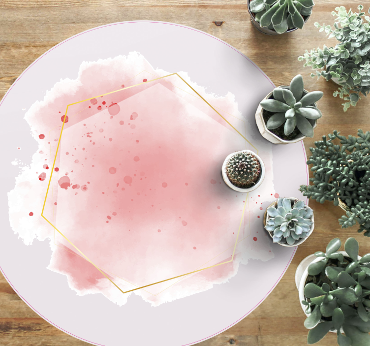 Minimalistyczny dywan winylowy abstrakcyjna akwarela - TenStickers