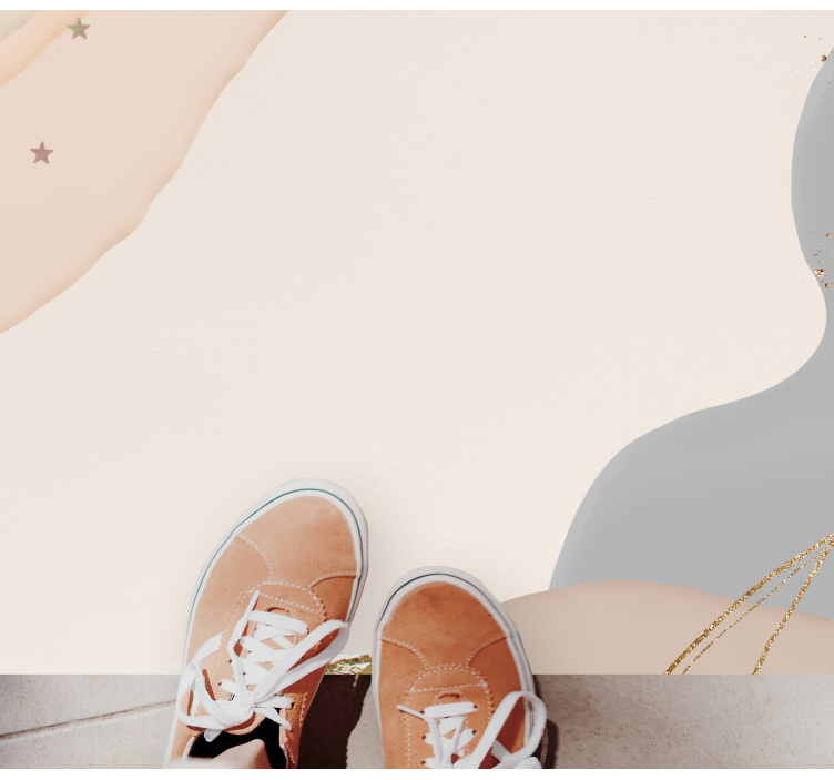 Minimalistyczny dywan winylowy abstrakcyjne miękkie fale - TenStickers