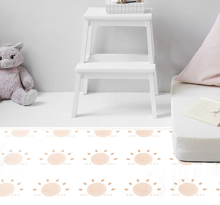 Skandynawski dywan winylowy Abstrakcyjne minimalne słońce - TenStickers