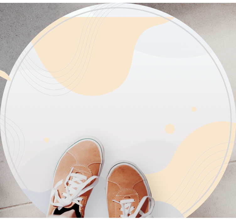 Minimalistyczny dywan winylowy delikatne motywy fal - TenStickers