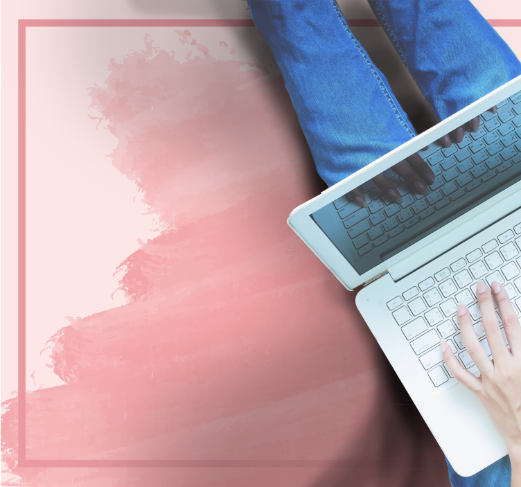 Dywan winylowy do salonu delikatne różowe odcienie - TenStickers